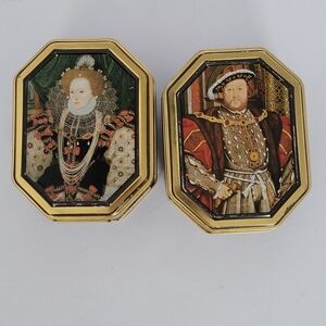 Churchill's "Old Masters" collection - King Henry VIII & Queen Elizabeth I Tins